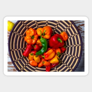 Indian Basket Full Of Sweet Peppers Sticker